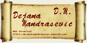 Dejana Mandrašević vizit kartica